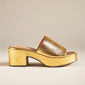 Seychelles Gold Metallic One Of A Kind Sandals